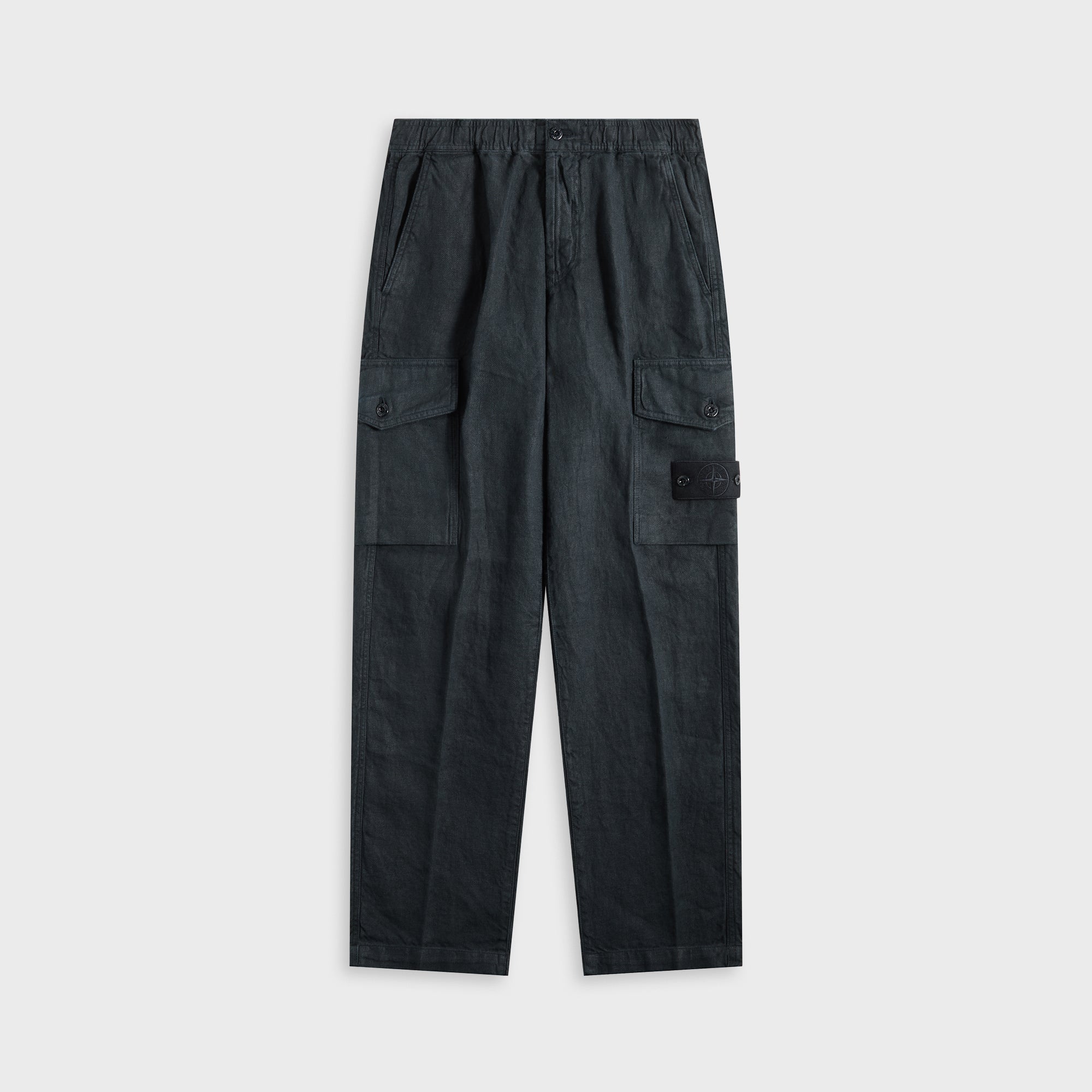 Stone Island Diagonal Linen Garment Dyed Ghost Piece Trousers - Navy B | Kith Navy Blue