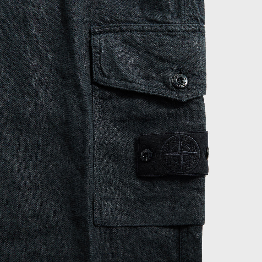 Stone Island Diagonal Linen Garment Dyed Ghost Piece Trousers - Navy B | Kith Navy Blue