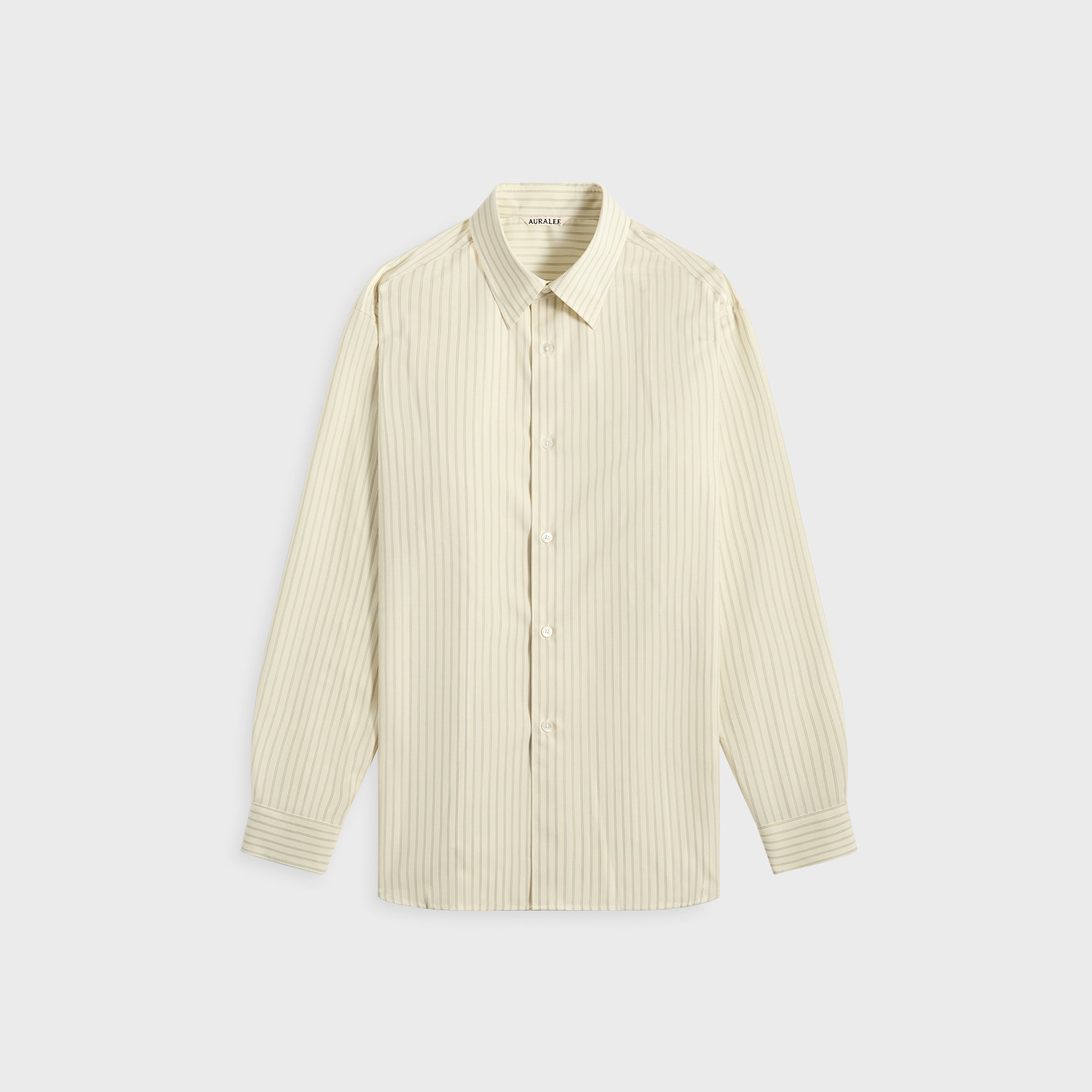 Auralee Super Fine Wool Stripe Shirt - Ivory Stripe | Kith Ivory Stripe