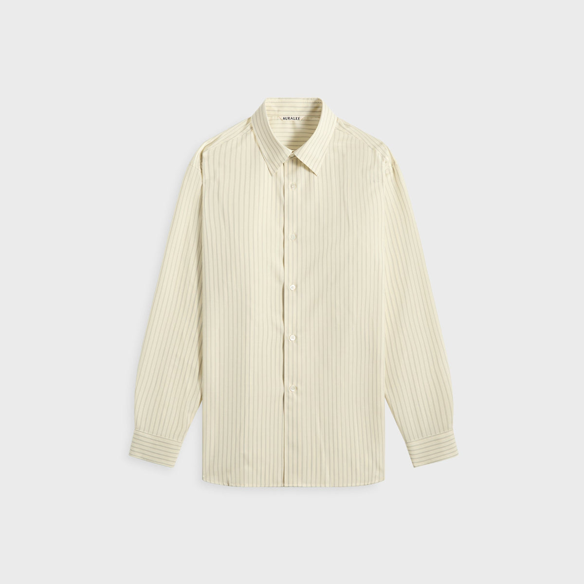 Auralee Super Fine Wool Stripe Shirt - Ivory Stripe | Kith Ivory Stripe
