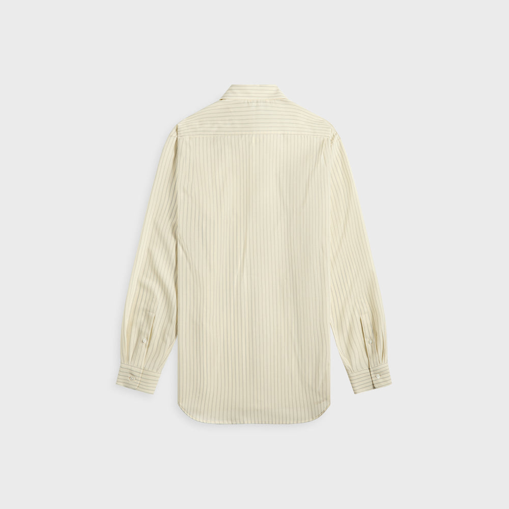 Auralee Super Fine Wool Stripe Shirt - Ivory Stripe | Kith Ivory Stripe