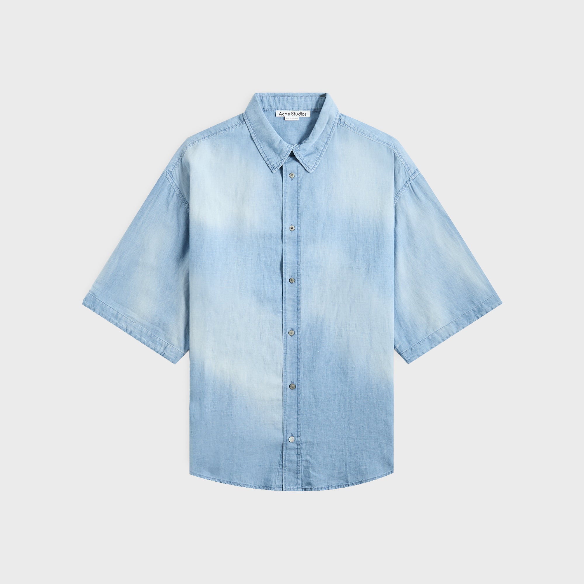 Acne Studios Short Sleeve Shirt - Mid Blue | Kith Mid Blue