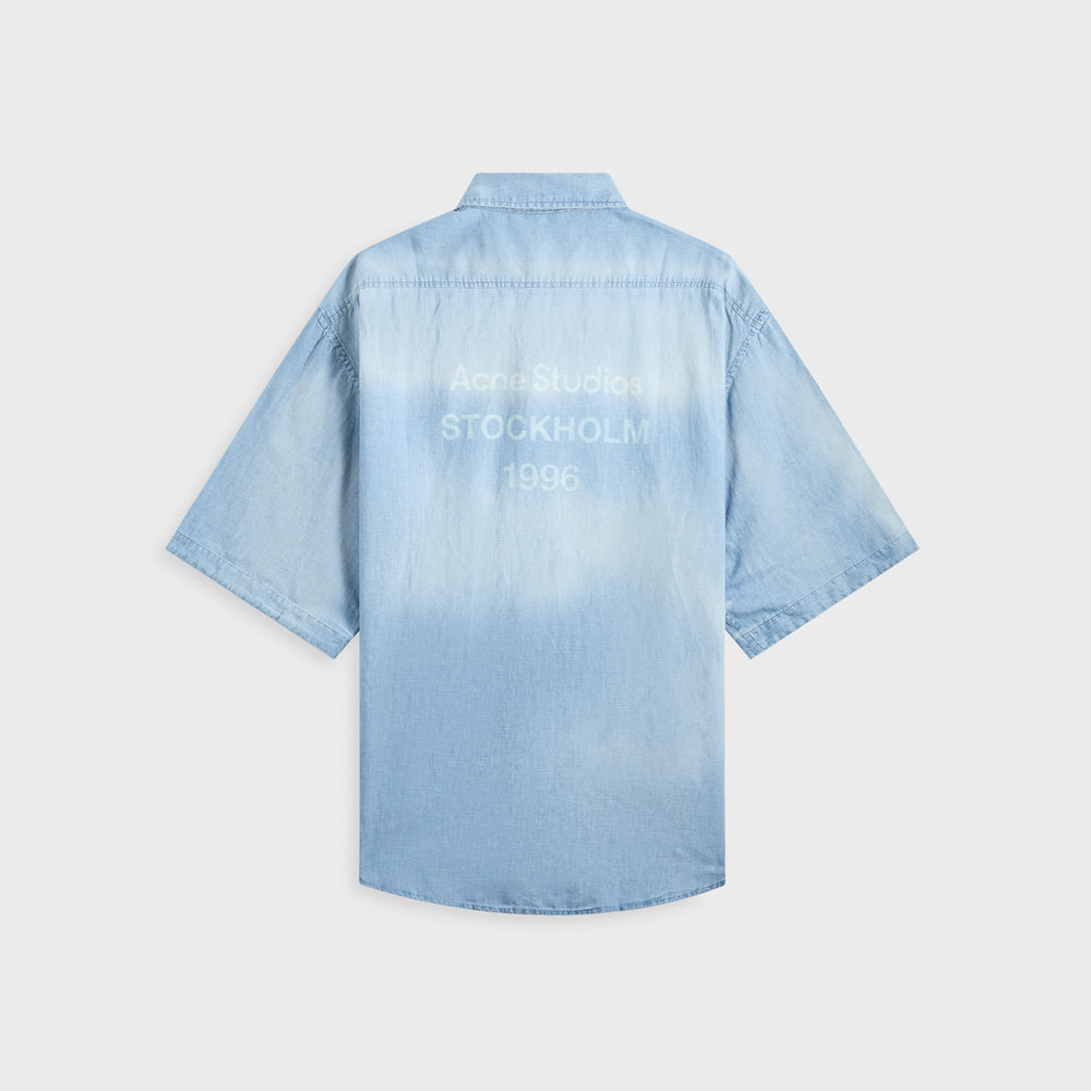 Acne Studios Short Sleeve Shirt - Mid Blue | Kith Mid Blue