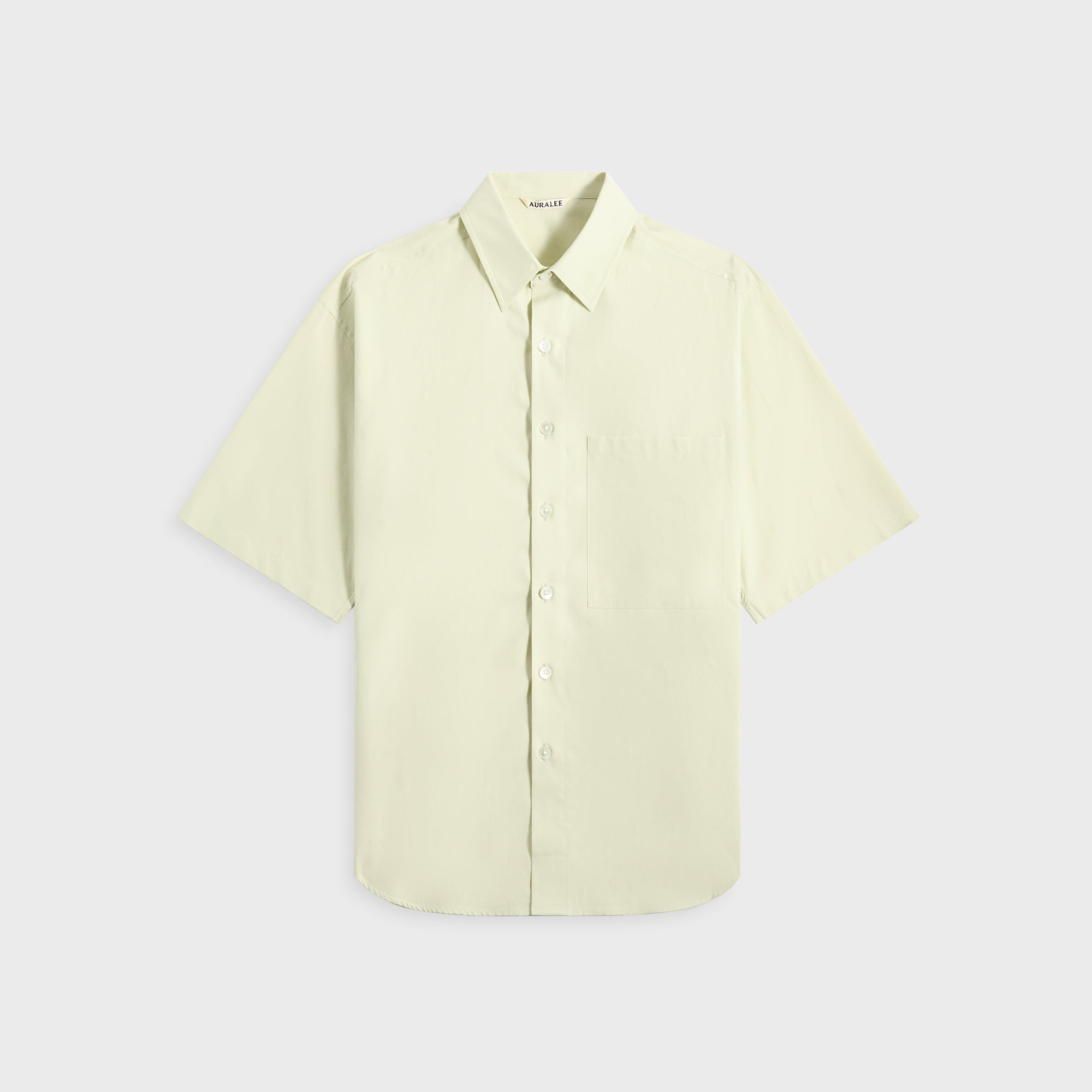 Auralee Washed Finx Twill Big Half Sleeved Shirt - Light Green | Kith Light Green