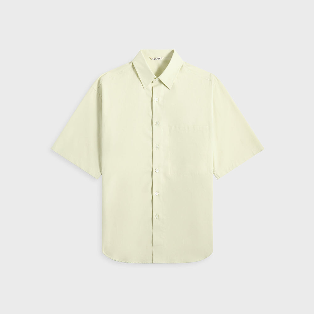 Auralee Washed Finx Twill Big Half Sleeved Shirt - Light Green | Kith Light Green