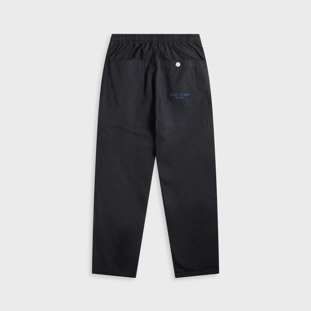 Stone Island Organic Cotton Tela Garment Dyed Marina Trouser - Navy Bl | Kith Navy Blue