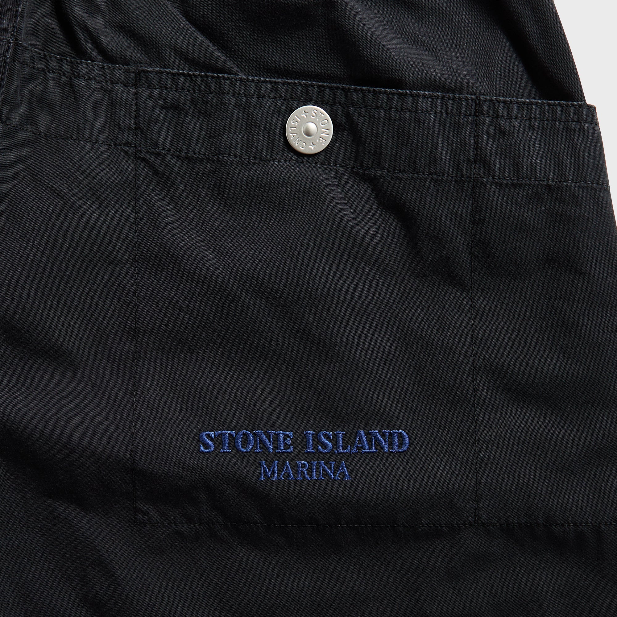 Stone Island Organic Cotton Tela Garment Dyed Marina Trouser - Navy Bl | Kith Navy Blue