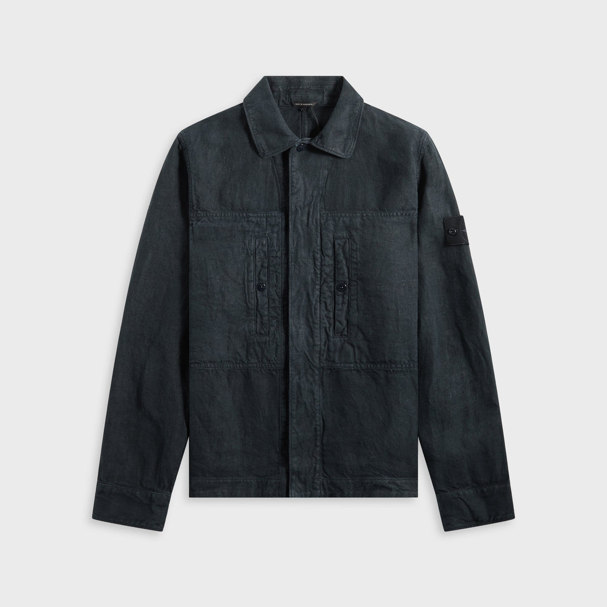 Stone Island Diagonal Linen Garment Dyed Ghost Piece - Navy Blue | Kith Navy Blue