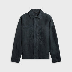 Stone Island Diagonal Linen Garment Dyed Ghost Piece - Navy Blue | Kith Navy Blue