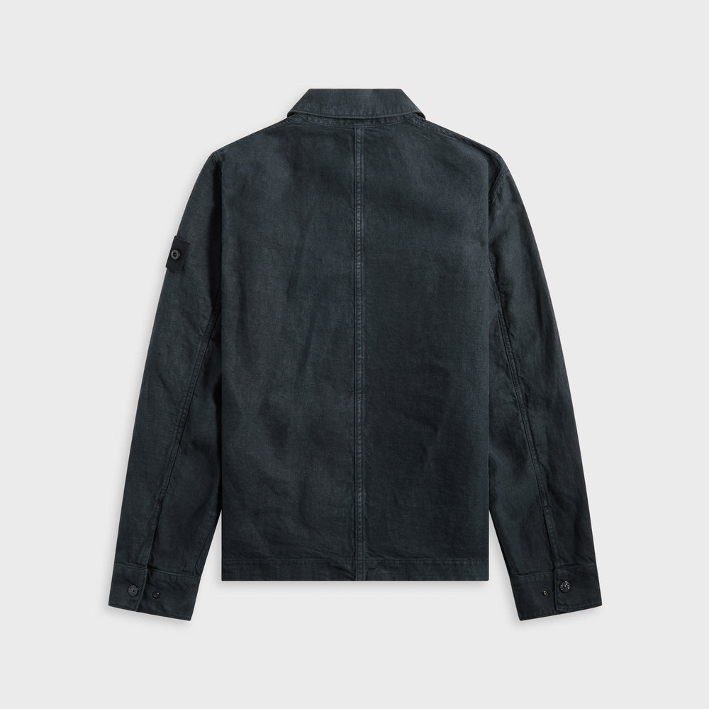 Stone Island Diagonal Linen Garment Dyed Ghost Piece - Navy Blue | Kith Navy Blue