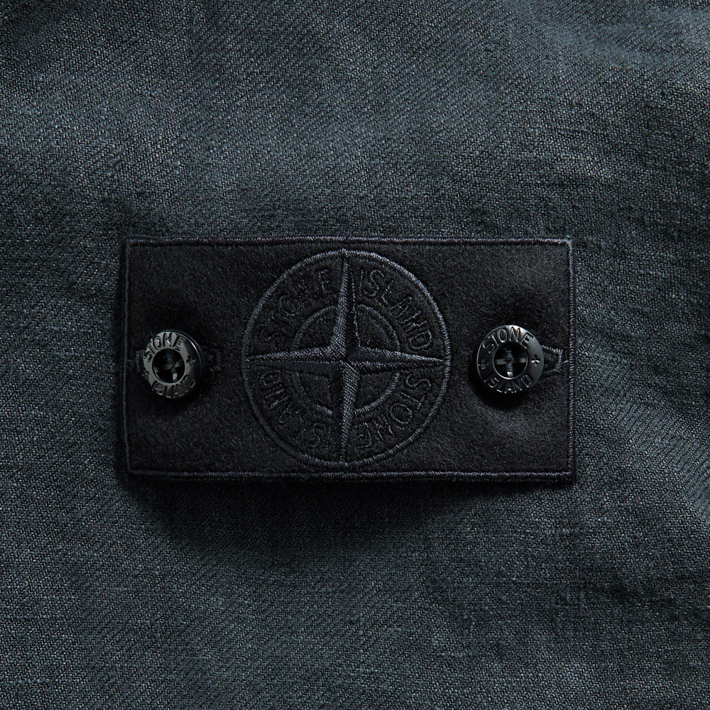 Stone Island Diagonal Linen Garment Dyed Ghost Piece - Navy Blue | Kith Navy Blue