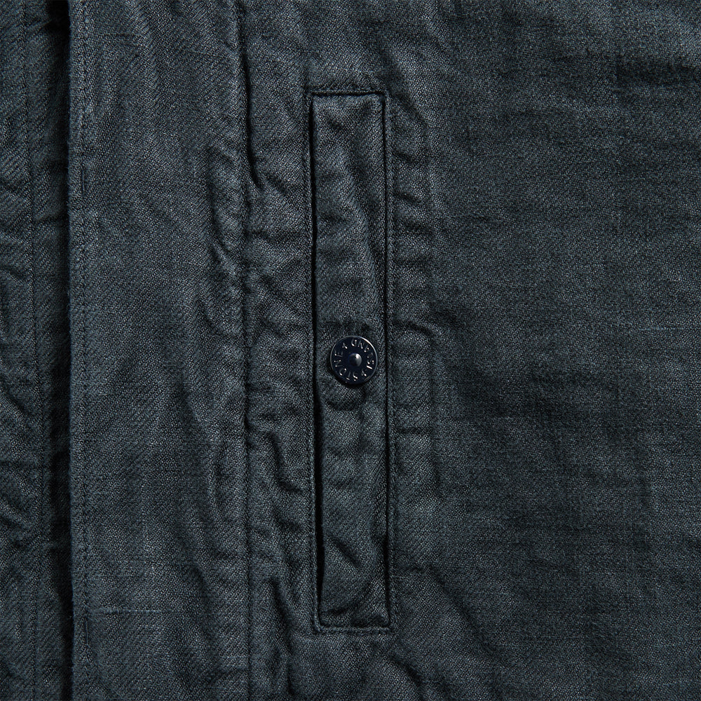 Stone Island Diagonal Linen Garment Dyed Ghost Piece - Navy Blue | Kith Navy Blue