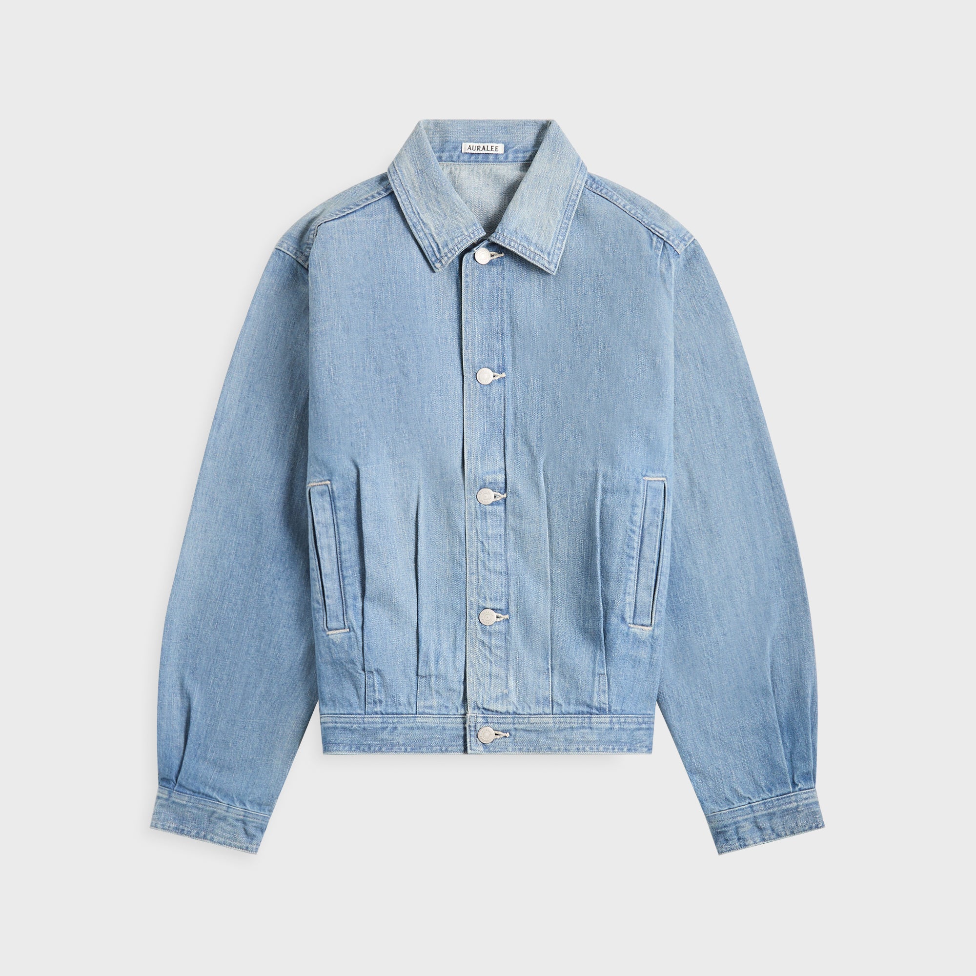 Auralee Selvedge Faded Light Denim Blouson - Light Indigo | Kith Light Indigo