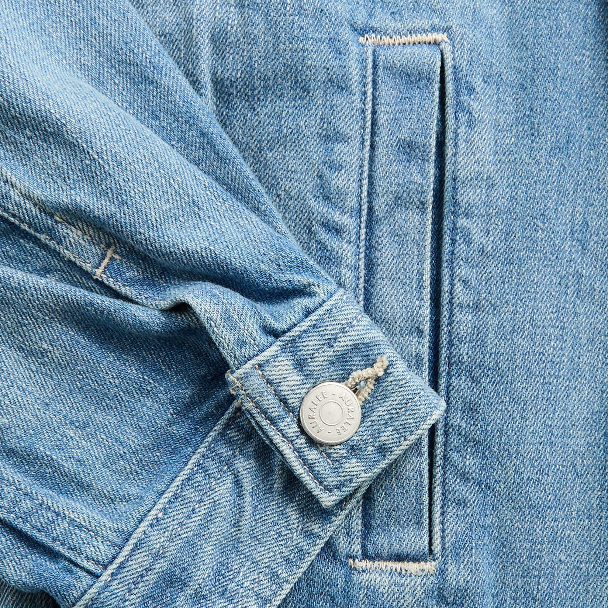 Auralee Selvedge Faded Light Denim Blouson - Light Indigo | Kith Light Indigo