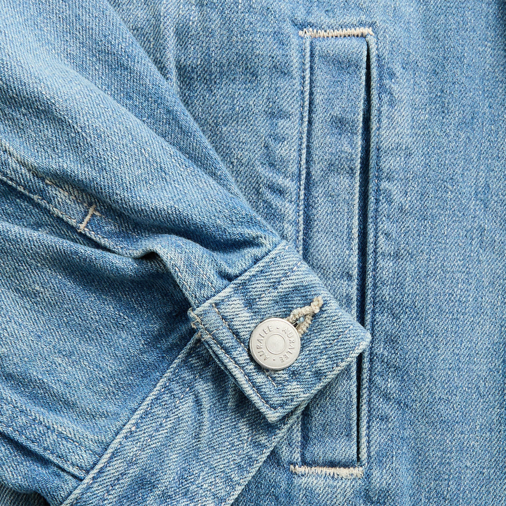 Auralee Selvedge Faded Light Denim Blouson - Light Indigo | Kith Light Indigo