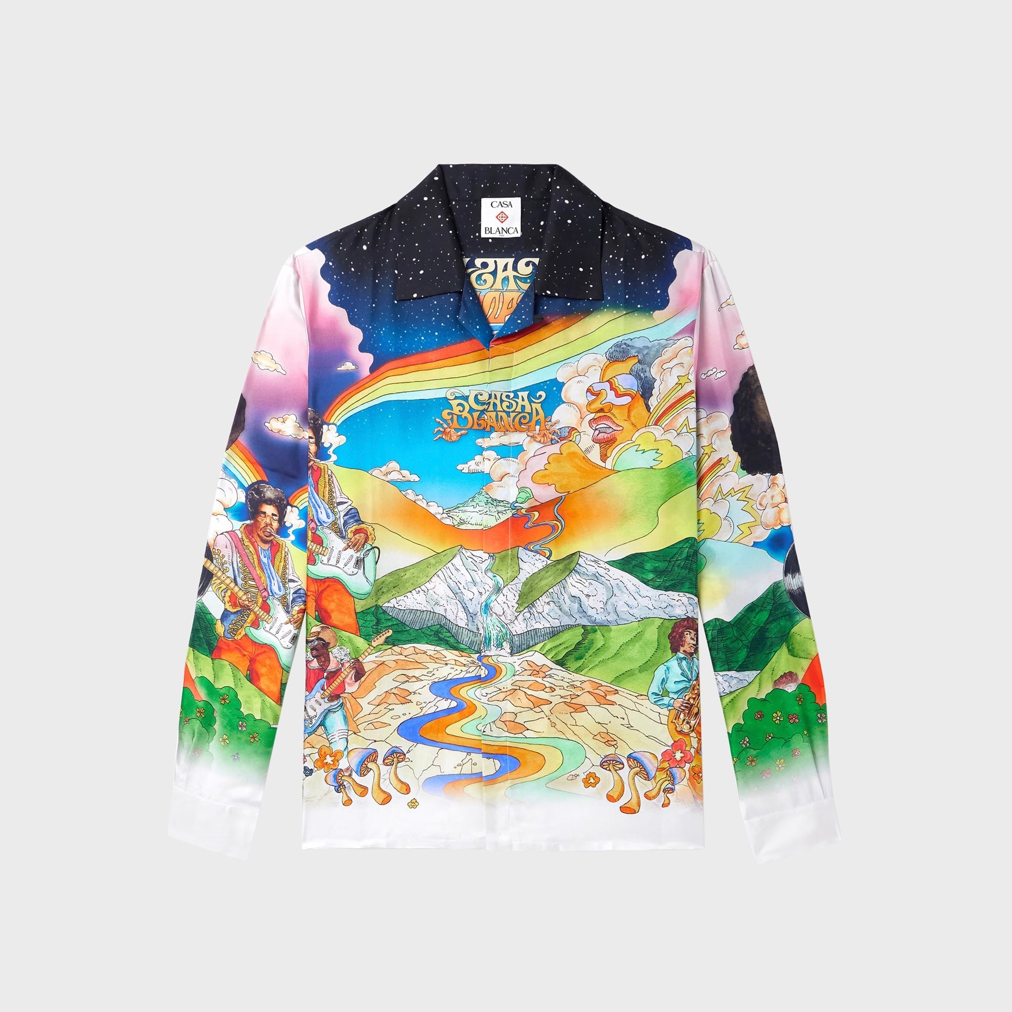 Casablanca Long Sleeve Cuban Collar Shirt - La Musique | Kith La Musique