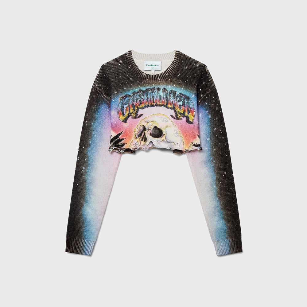 Casablanca Printed Embellished Cropped Sweatshirt - La Premonition | Kith La Premonition