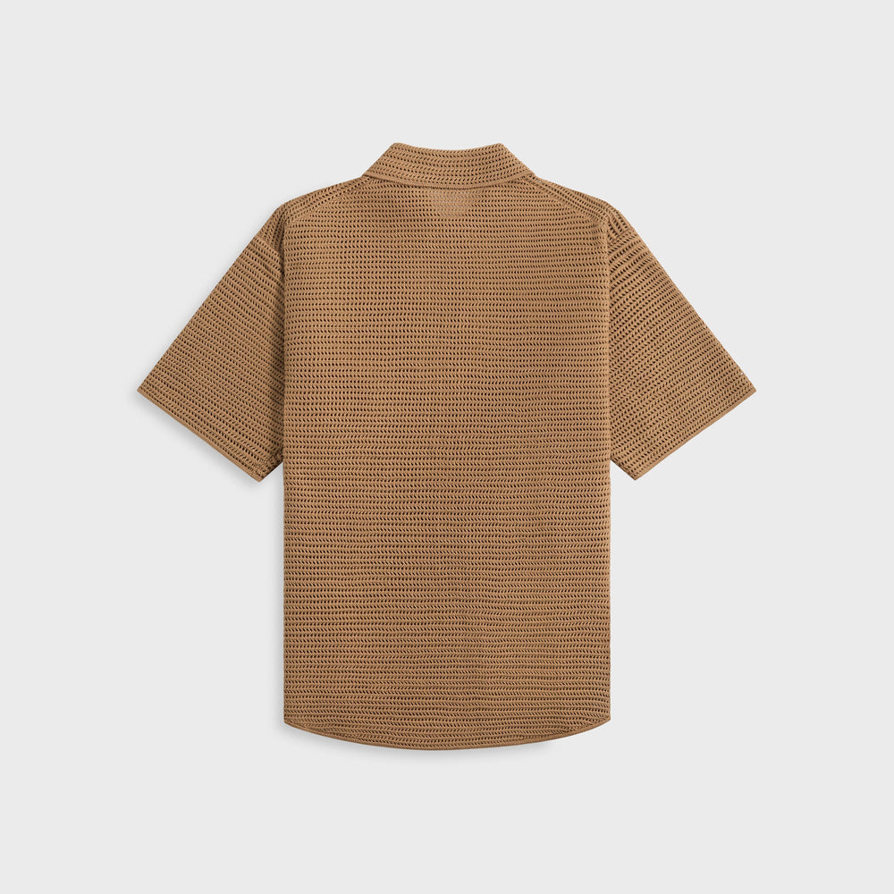Auralee Cotton Mesh Knit Half Sleeved Shirt - Khaki Brown | Kith Khaki Brown