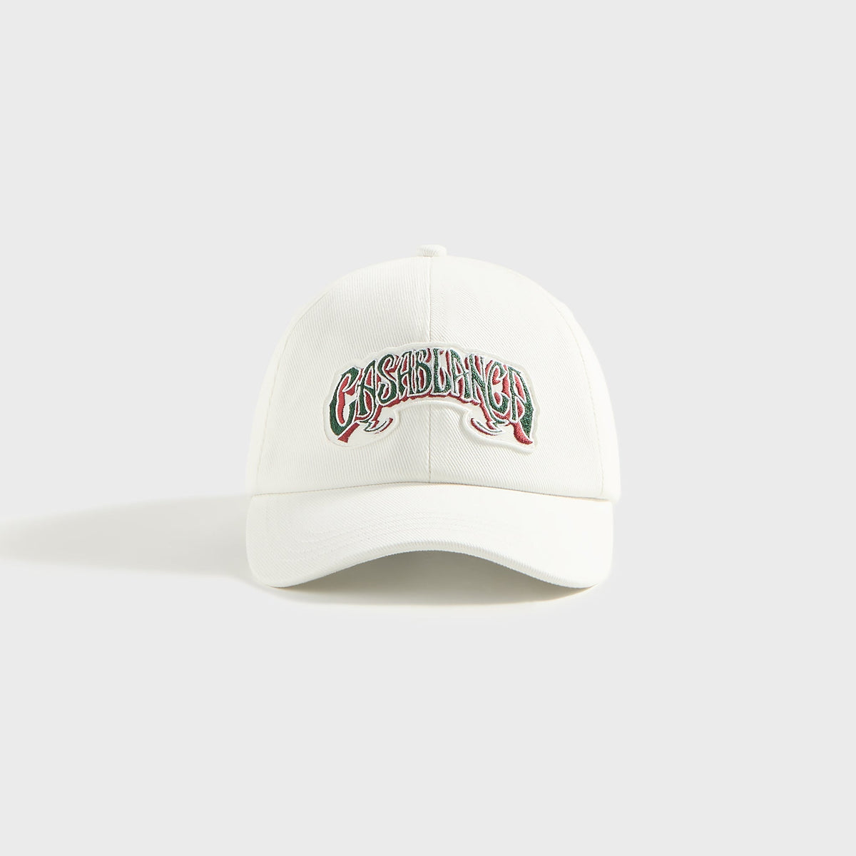 Casablanca Gothic Green Logo Patch Cap - White | Kith White