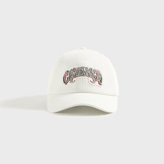 Casablanca Gothic Green Logo Patch Cap - White | Kith White