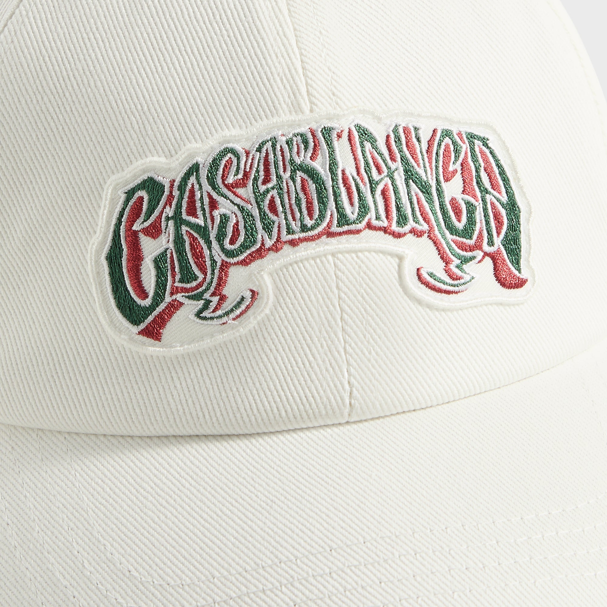 Casablanca Gothic Green Logo Patch Cap - White | Kith White