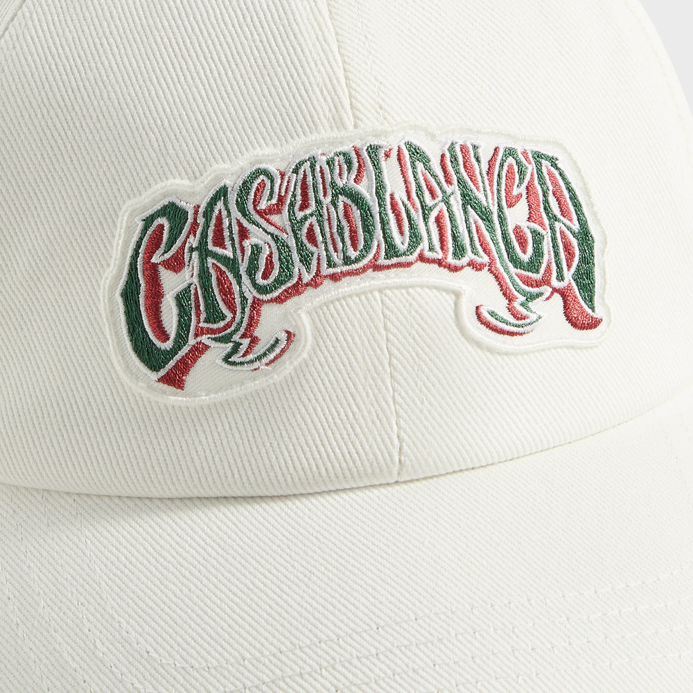 Casablanca Gothic Green Logo Patch Cap - White | Kith White