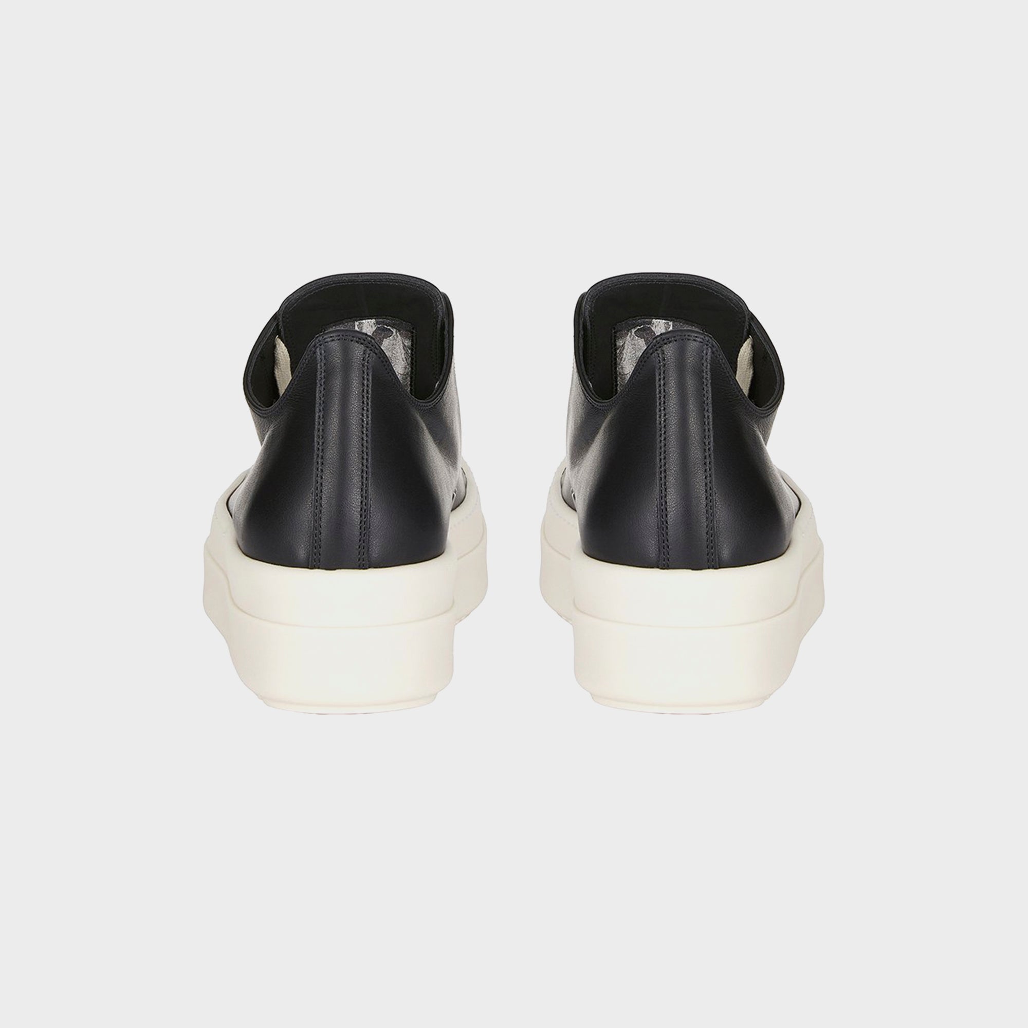 Rick Owens Mega Bumper Low Sneaks Scarpe in Pelle - Black / Milk | Kith Black / Milk