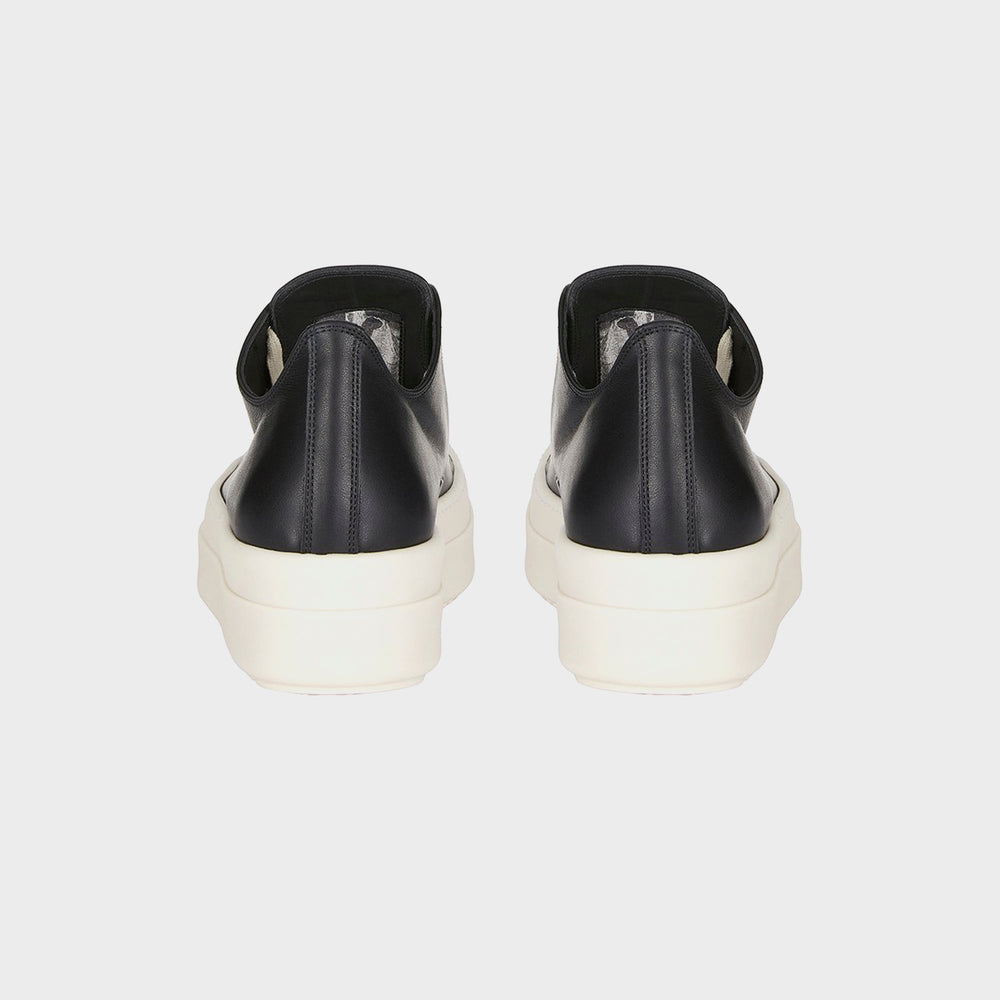 Rick Owens Mega Bumper Low Sneaks Scarpe in Pelle - Black / Milk | Kith Black / Milk