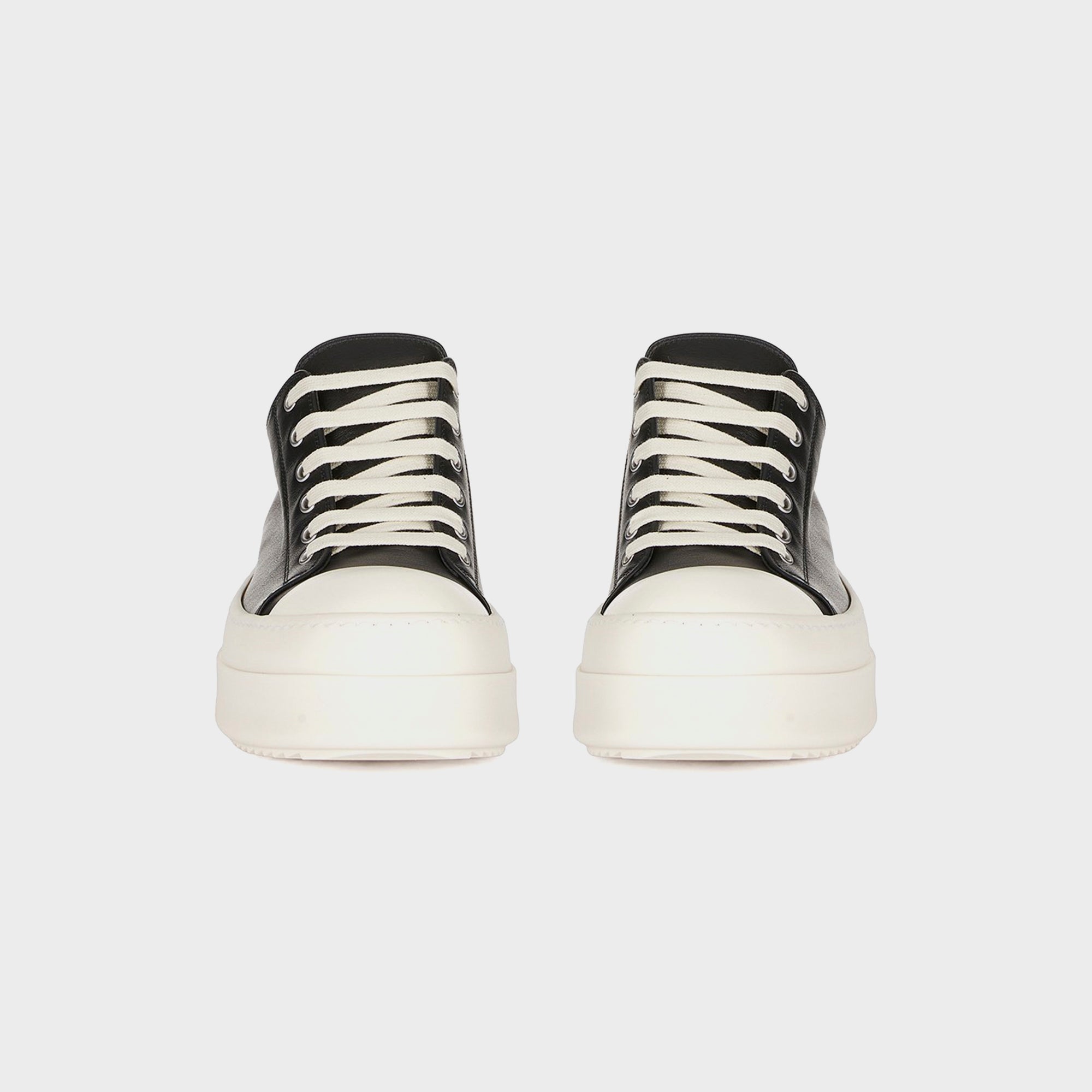 Rick Owens Mega Bumper Low Sneaks Scarpe in Pelle - Black / Milk | Kith Black / Milk