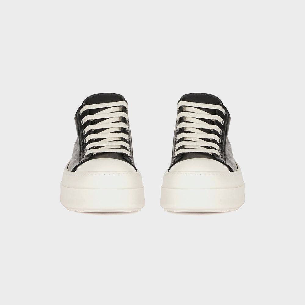 Rick Owens Mega Bumper Low Sneaks Scarpe in Pelle - Black / Milk | Kith Black / Milk