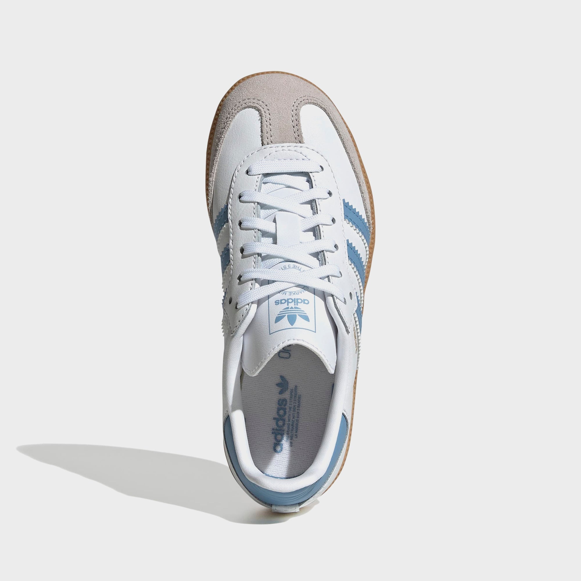 adidas Kids Samba OG - Cloud White / Ash Blue / Gum | Kith Cloud White / Ash Blue / Gum