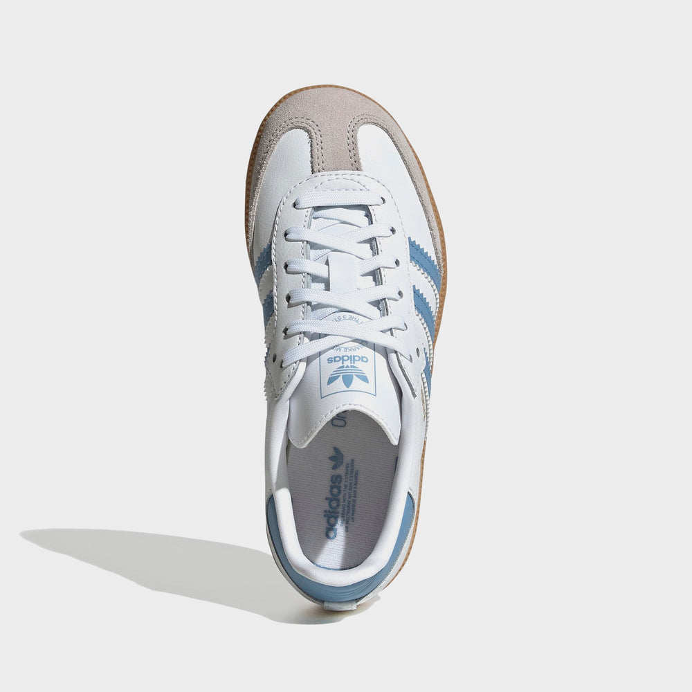 adidas Kids Samba OG - Cloud White / Ash Blue / Gum | Kith Cloud White / Ash Blue / Gum