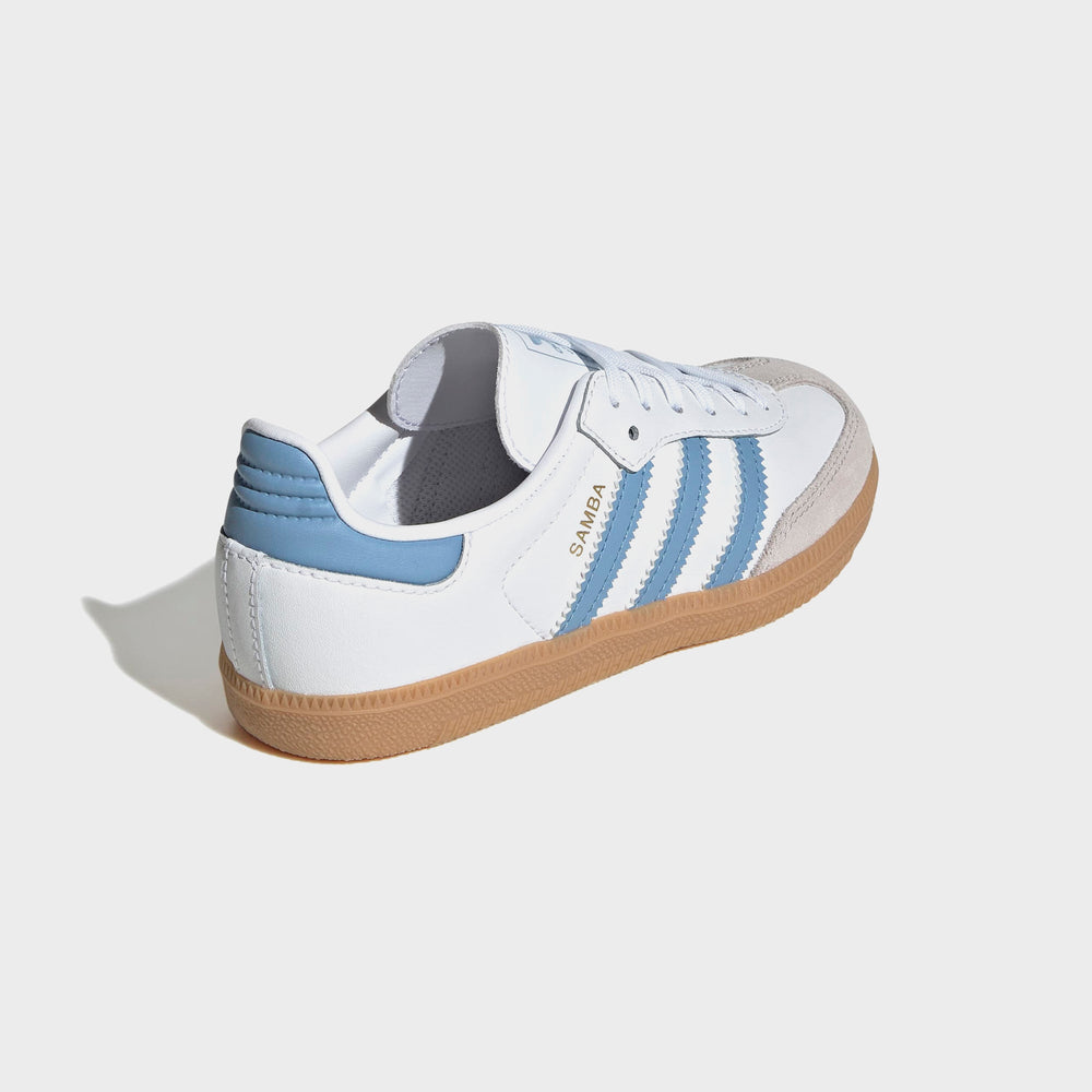 adidas Kids Samba OG - Cloud White / Ash Blue / Gum | Kith Cloud White / Ash Blue / Gum