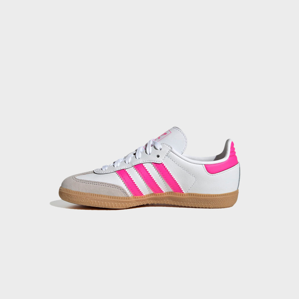 adidas Kids Samba OG - White / Lucid Pink / Gum 3 | Kith White / Lucid Pink / Gum 3