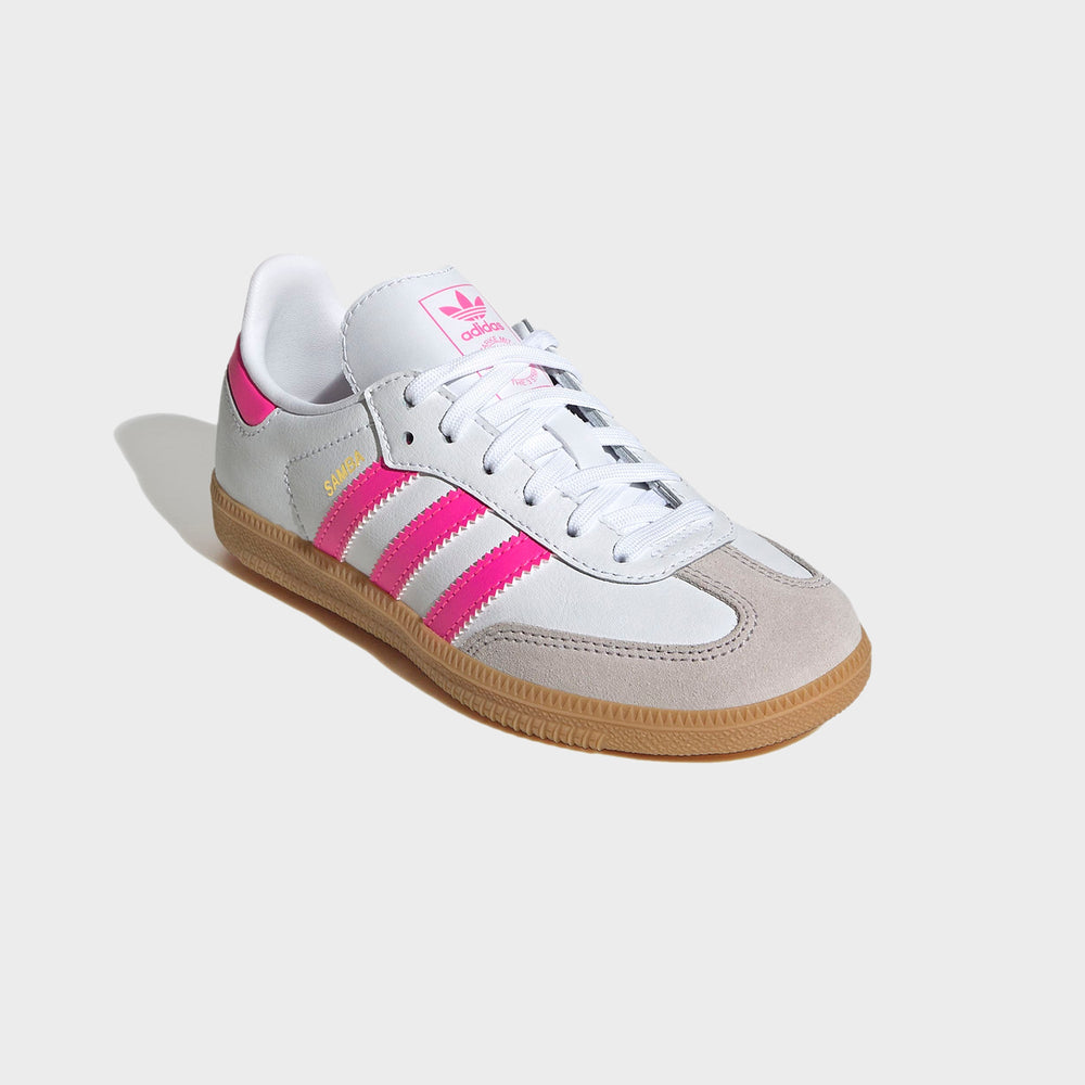 adidas Kids Samba OG - White / Lucid Pink / Gum 3 | Kith White / Lucid Pink / Gum 3