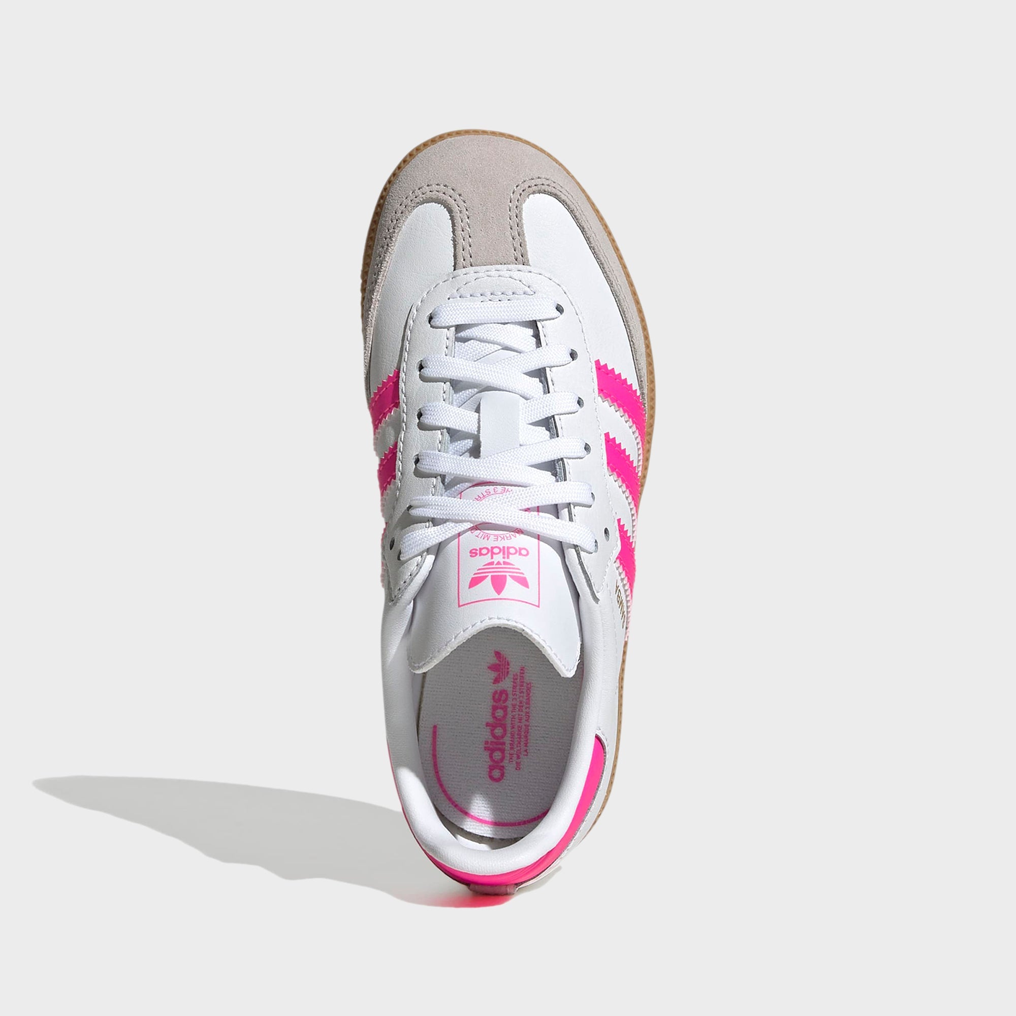 adidas Kids Samba OG - White / Lucid Pink / Gum 3 | Kith White / Lucid Pink / Gum 3