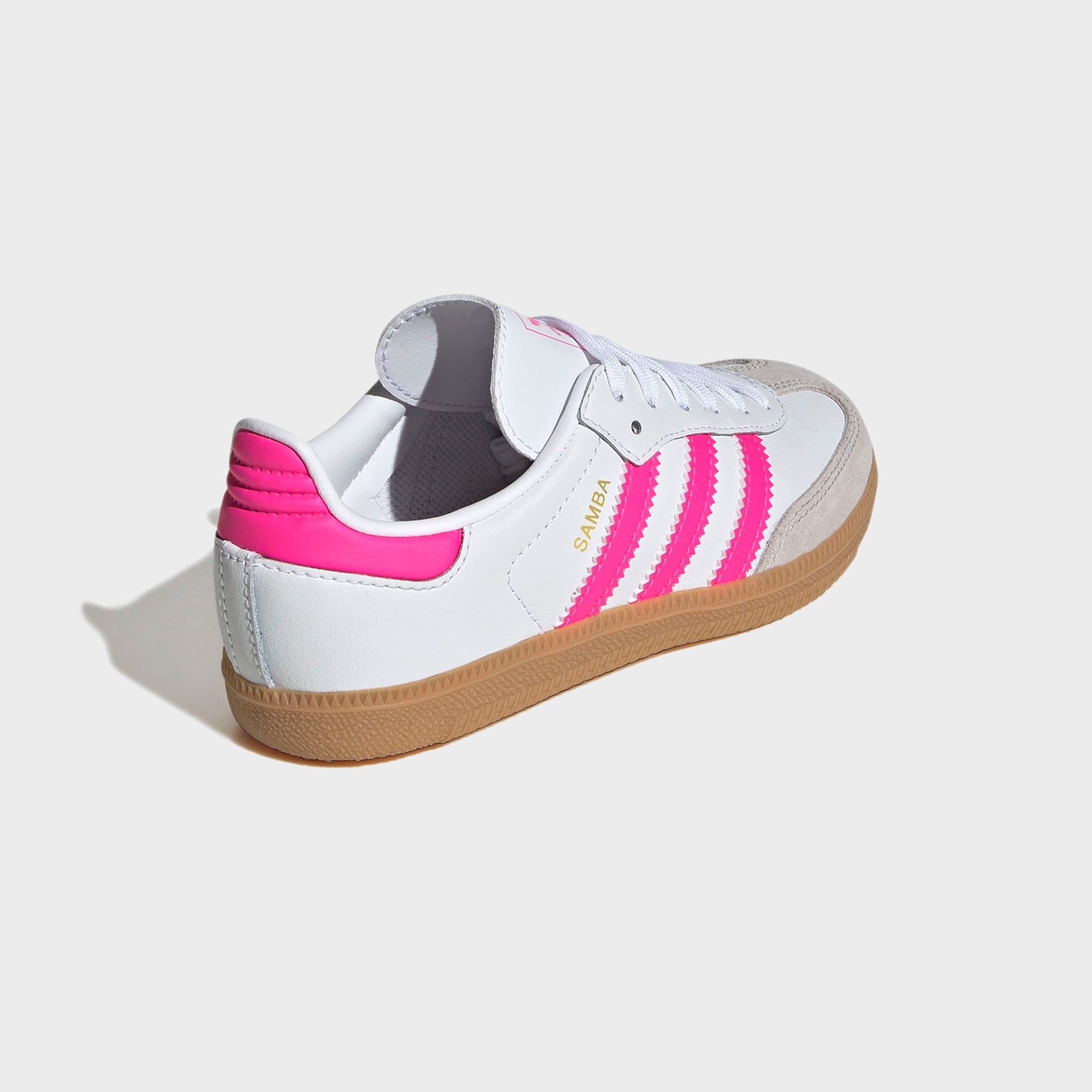 adidas Kids Samba OG - White / Lucid Pink / Gum 3 | Kith White / Lucid Pink / Gum 3