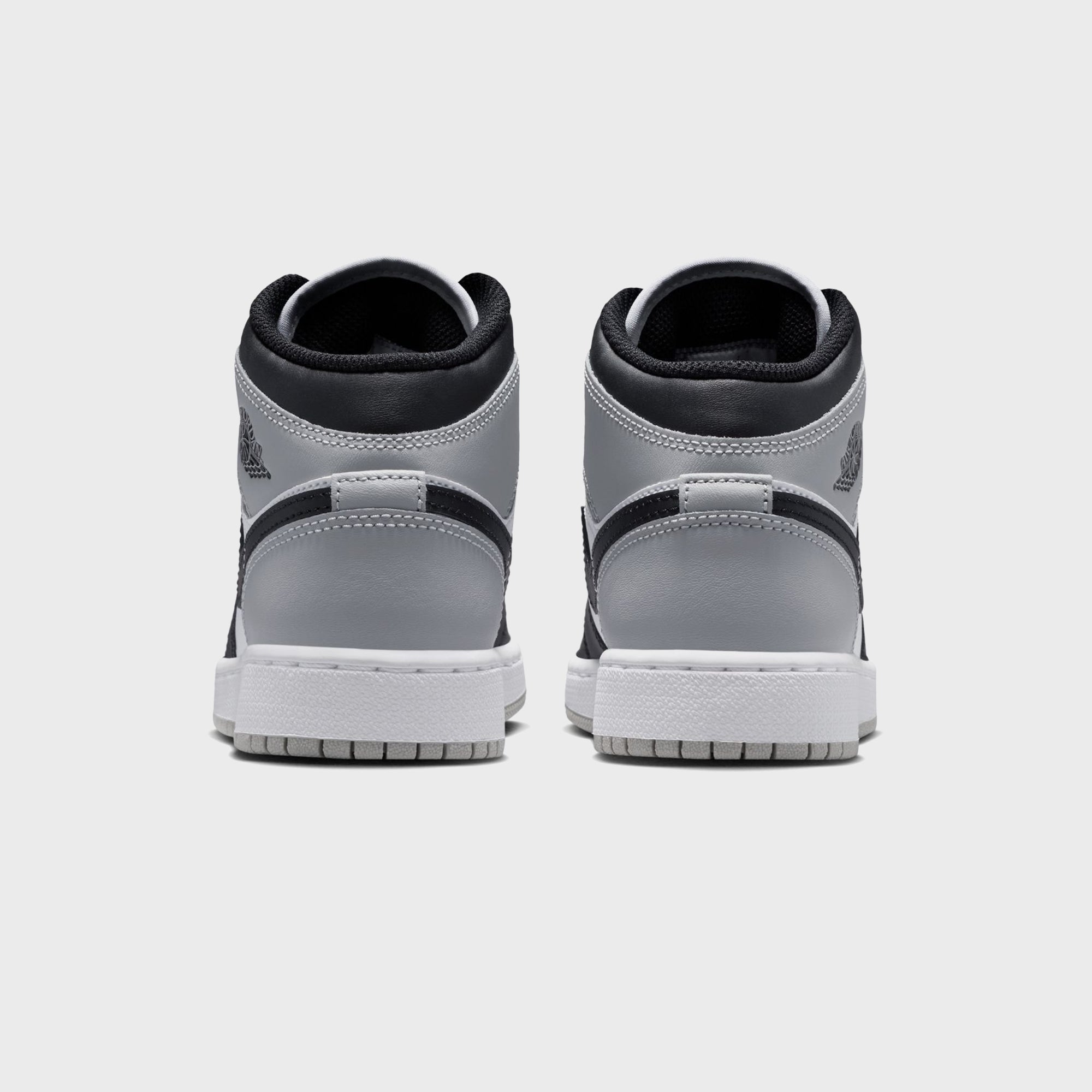 Jordan GS Air Jordan 1 Mid - White / Black / Light Smoke Grey | Kith White / Black / Light Smoke Grey