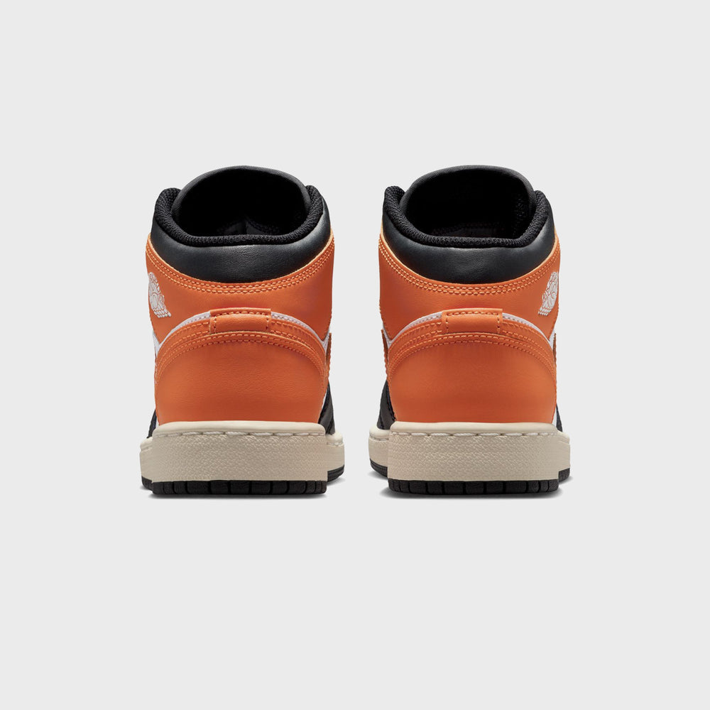 Jordan GS Air Jordan 1 Mid - Starfish / Black / White / Sail | Kith Starfish / Black / White / Sail