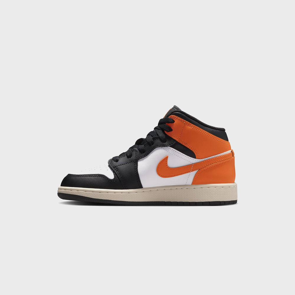 Jordan GS Air Jordan 1 Mid - Starfish / Black / White / Sail | Kith Starfish / Black / White / Sail