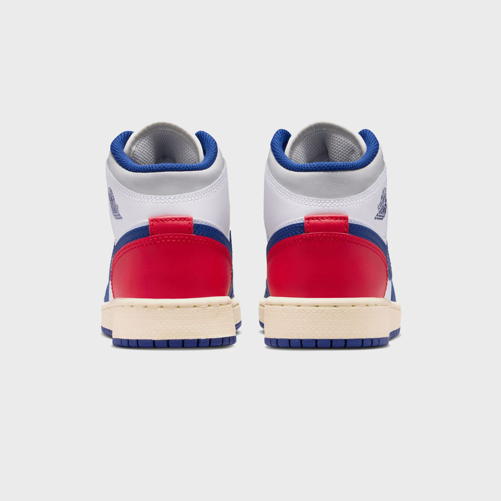 Jordan GS Air Jordan 1 Mid - White / Deep Royal Blue / University | Kith White / Deep Royal Blue / University