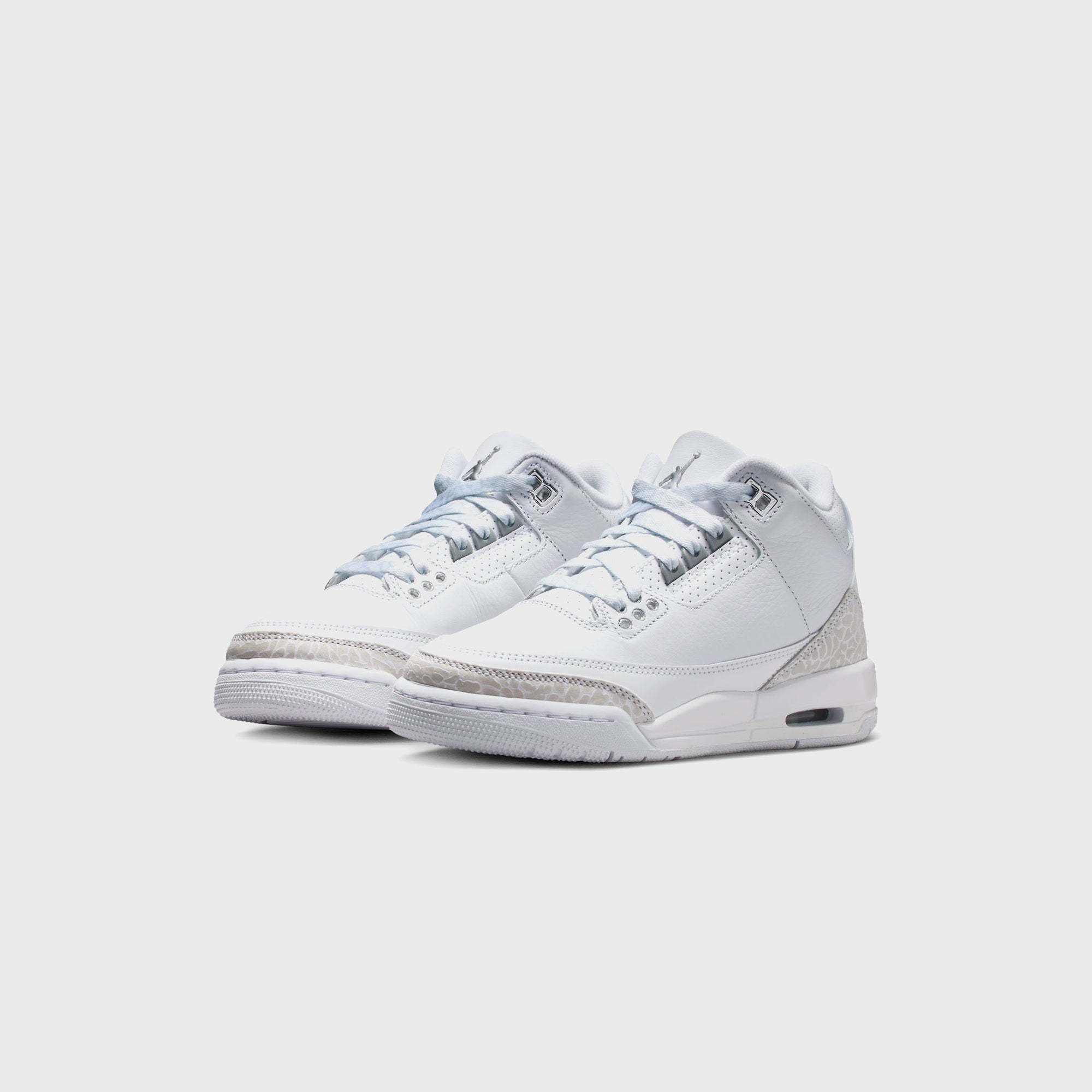 Nike GS Air Jordan 3 Retro - White / Metallic Silver / White | Kith White / Metallic Silver / White