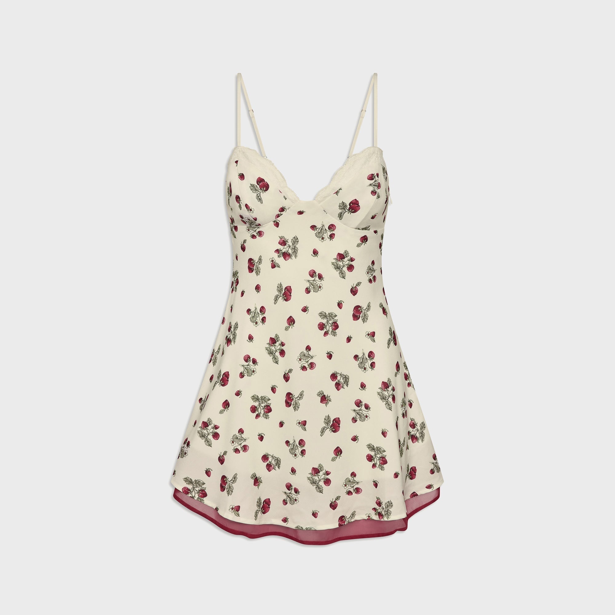 Frankies Bikinis Kenley Crepe Mini Dress - Strawberry Field Print | Kith Strawberry Field Print