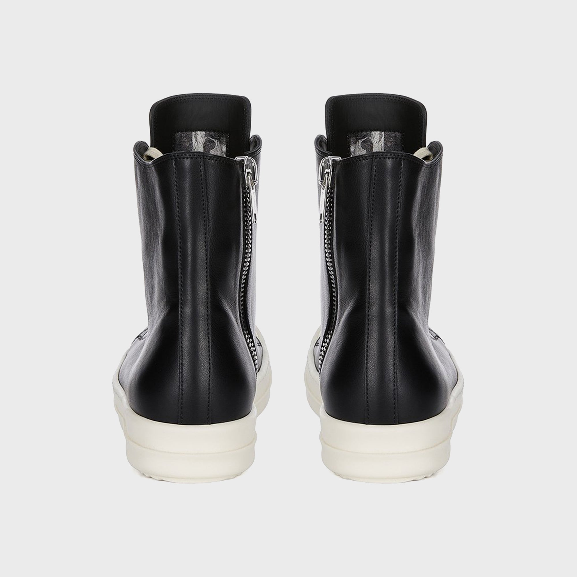 Rick Owens Leather Sneakers Scarpe in Pelle - Black / Milk / Milk | Kith Black / Milk / Milk