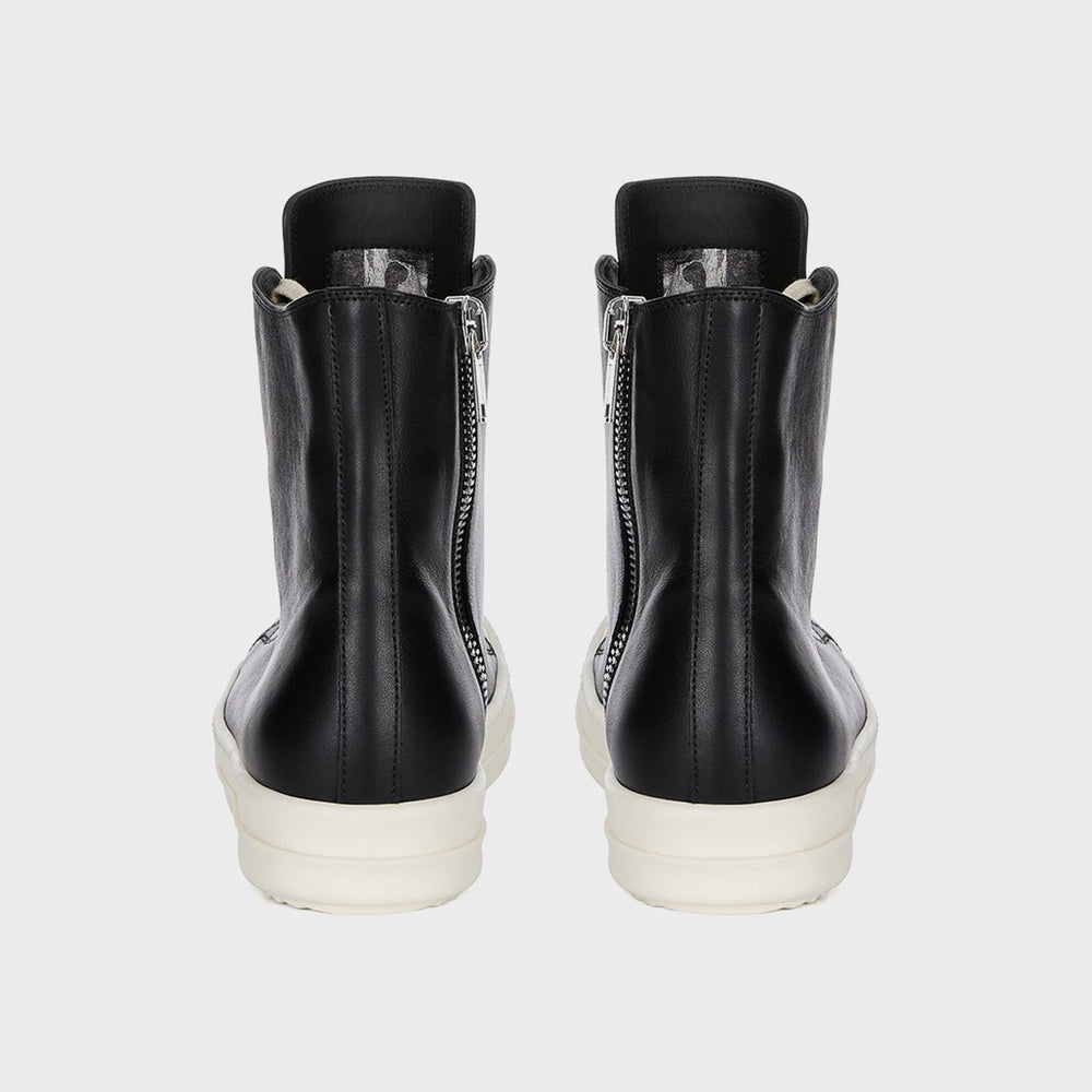 Rick Owens Leather Sneakers Scarpe in Pelle - Black / Milk / Milk | Kith Black / Milk / Milk