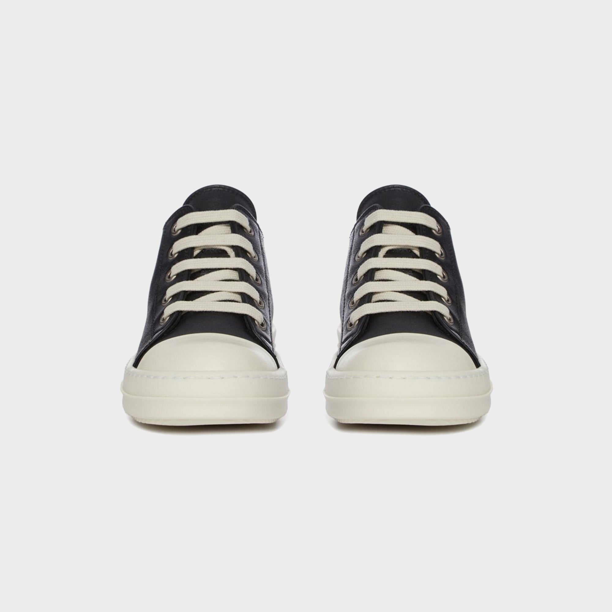 Rick Owens Kids Low Sneakers Scarpe in Pelle - Black / Milk / Milk | Kith Black / Milk / Milk