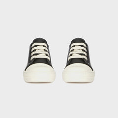 Rick Owens Baby Leather Sneakers Scarpe in Pelle - Black / Milk / Milk | Kith Black / Milk / Milk