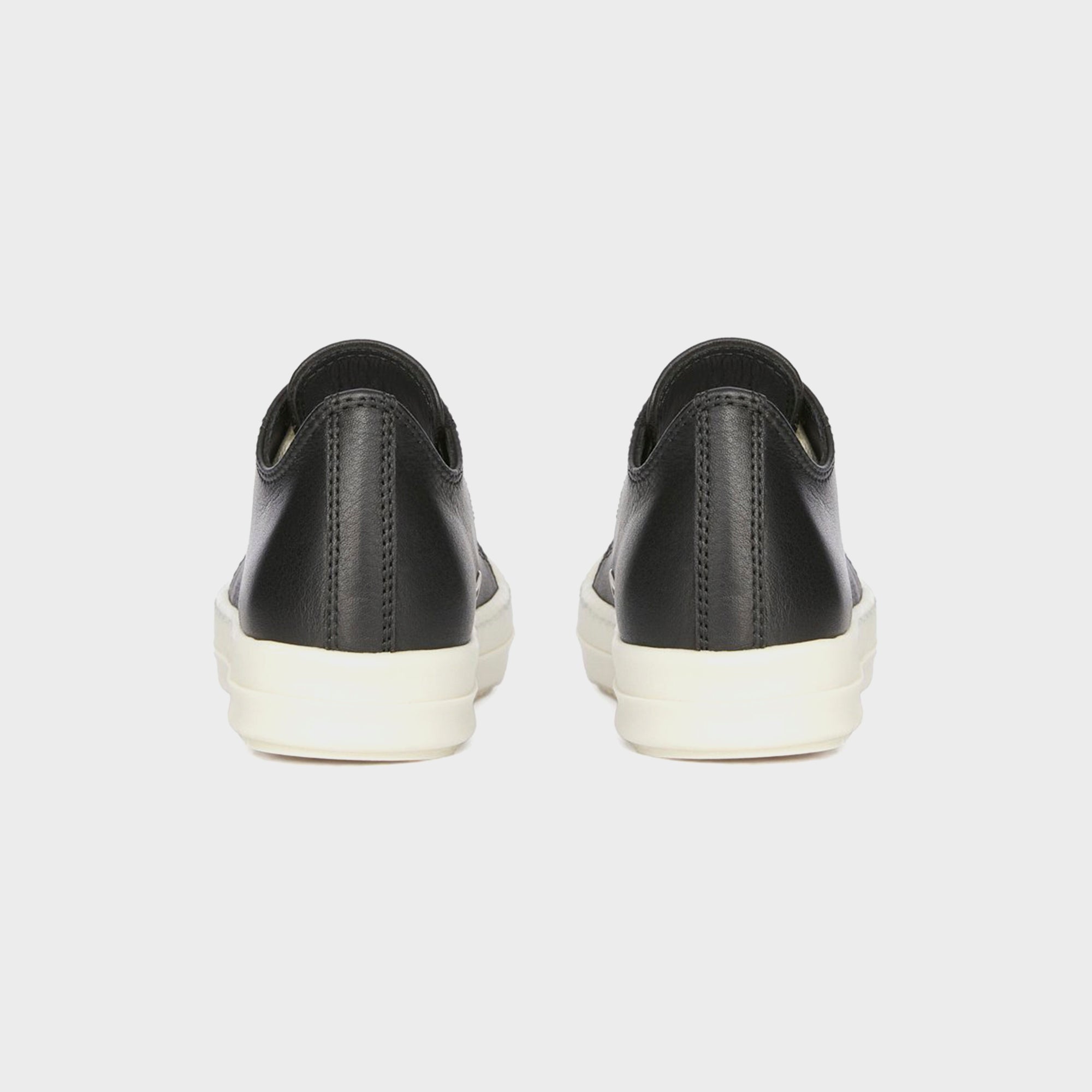 Rick Owens Baby Leather Sneakers Scarpe in Pelle - Black / Milk / Milk | Kith Black / Milk / Milk