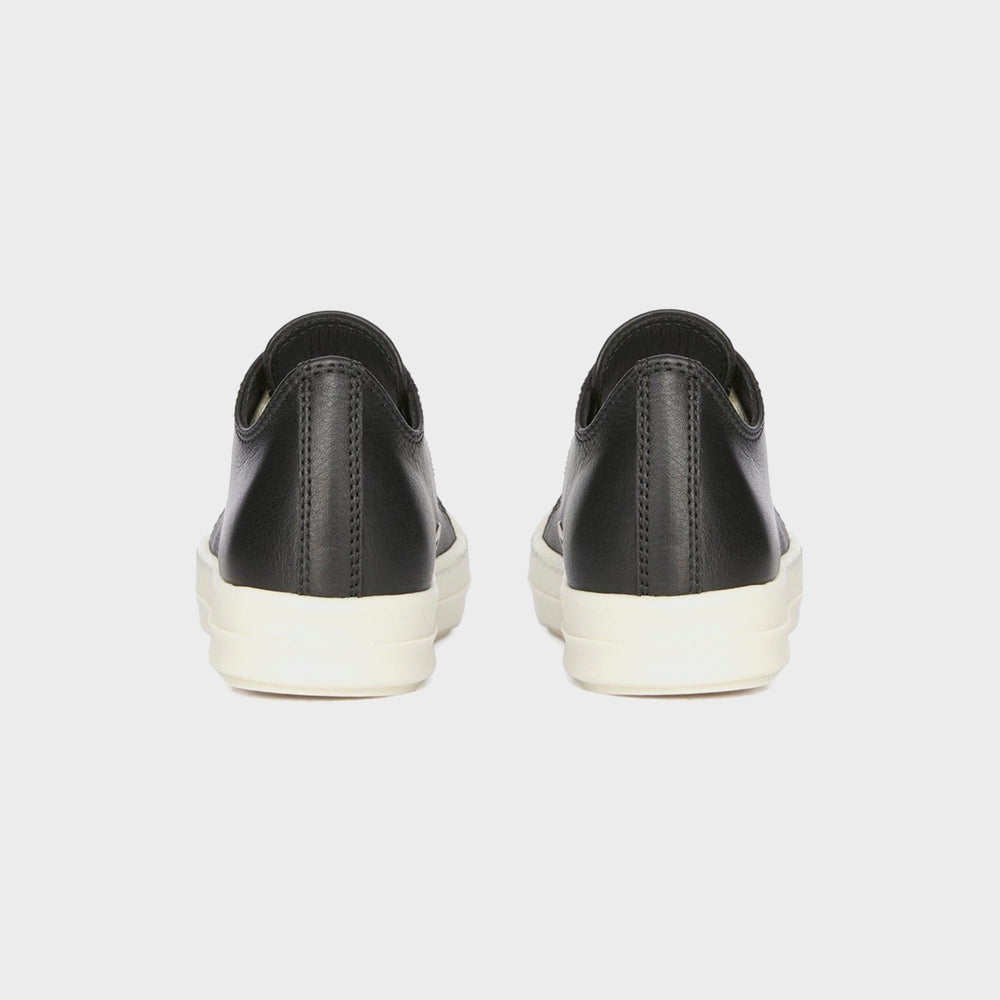 Rick Owens Baby Leather Sneakers Scarpe in Pelle - Black / Milk / Milk | Kith Black / Milk / Milk