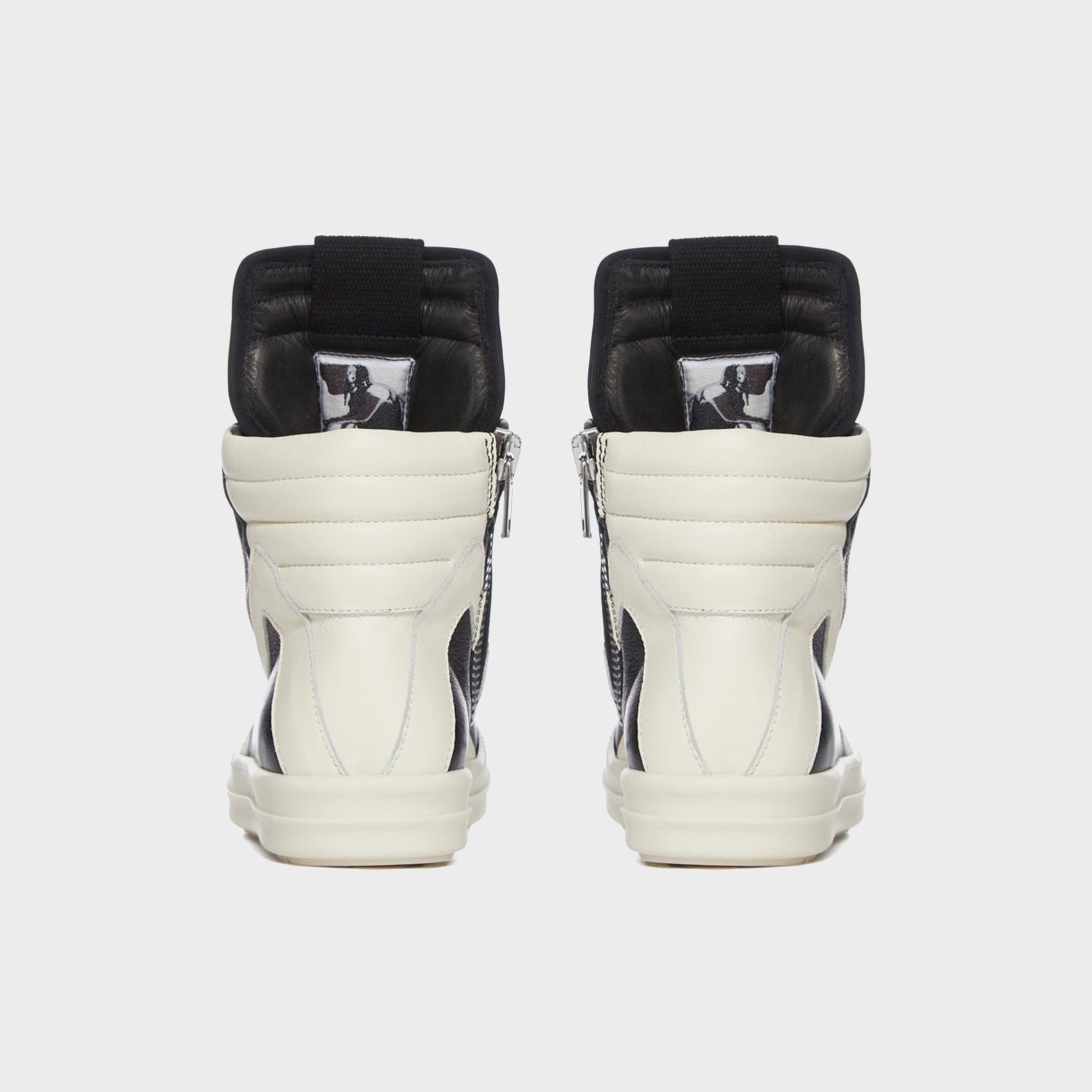Rick Owens Kids Geobaskets Scarpe in Pelle - Black / Milk / Milk | Kith Black / Milk / Milk